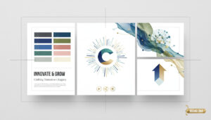 Paletas de colores y tipografías utilizadas en identidad visual de marca